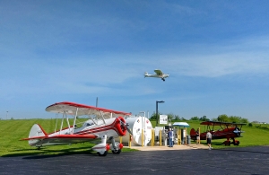 Biplanes At The Pumps Barnstormers Day