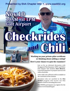 Checkrides And Chili Flyer galt traffic online