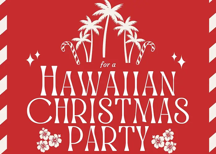 Hawaiian Christmas Party Invite